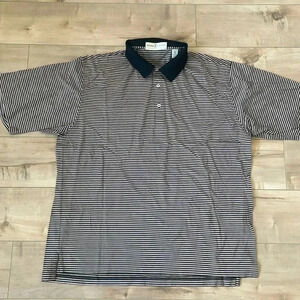 Fairway & Greene Golf Striped Polo Shirt Sz XL